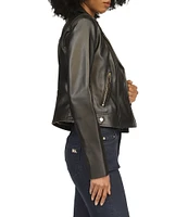 MICHAEL Michael Kors Lamb Leather Moto Jacket