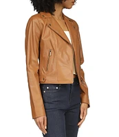 MICHAEL Michael Kors Lamb Leather Moto Jacket