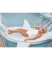 MICHAEL Michael Kors Logo Ring Underwire Tummy Control One Shoulder One Piece Swimsuit