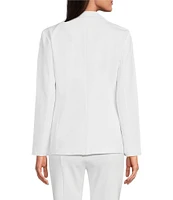 MICHAEL Michael Kors Ponte Knit Notch Lapel Long Sleeve Flap Pocket Button Front Coordinating Blazer