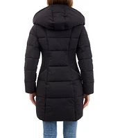 MICHAEL Michael Kors Quilted Oversize Hooded Stand Collar Bib Puffer Jacket