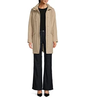 MICHAEL Michael Kors Stand Collar Belted Zip Front Anorak Jacket