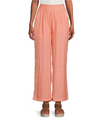 Mid Rise Pull-On Wide Leg Pants