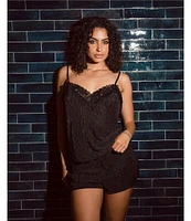 Midnight Bakery Textured Satin Cami & Shorty Pajama Set