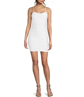 Midnight Doll Slinky Knit Square Neck Mini Dress