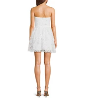Midnight Doll Soutache Sequin Beaded Strapless Mini Dress