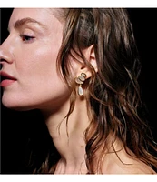 Mignonne Gavigan 14K Gold Plated Brass Petite Paulina Mother Of Pearl Drop Earrings
