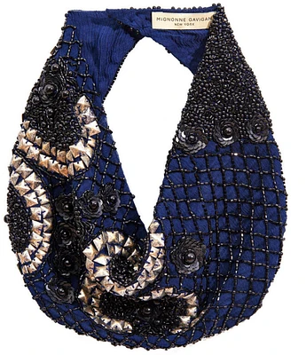 Mignonne Gavigan Le Charlot Studded Scarf Statement Necklace