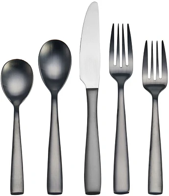 Mikasa Delano Black 20-Piece Stainless Steel Flatware Set