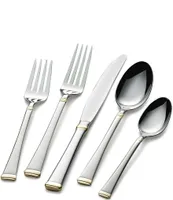 Mikasa Gold-Accent Harmony 65-Piece Stainless Steel Flatware Set