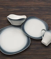 Mikasa Swirl Ombre Blue Square 16-Piece Dinnerware Set