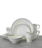 Mikasa Swirl Ombre Grey 16-Piece Dinnerware Set