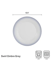Mikasa Swirl Ombre Mocha Round Platter