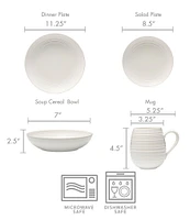 Mikasa Swirl Coupe 4-Piece Place Setting