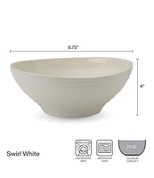 Mikasa Swirl White Round Vegetable Bowl