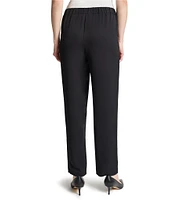 Ming Wang Crepe De Chine Straight Leg Pants