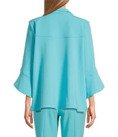 Ming Wang Deco Crepe Winged Collar Bracelet Tulip Sleeve Jacket