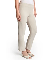 Ming Wang Deco Stretch Crepe Back Slit Hem Pull-On Pants