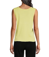 Ming Wang Knit Scoop Neck Sleeveless Tank