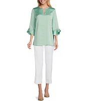 Ming Wang Lined Knit Pull-On Ankle Pants