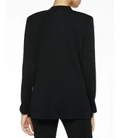 Ming Wang Mandarin Collar Long Sleeve Shoulder Pad Jacket