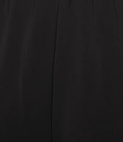 Ming Wang Plus Crepe De Chine Straight Leg Pants
