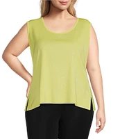 Ming Wang Plus Size Scoop Neck Sleeveless Tank