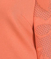 Ming Wang Plus Size Tonal Texture Knit V-Neck Bracelet Sleeve Top