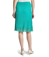 Ming Wang Ribbed Knit A-Line Skirt