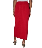 Ming Wang Soft Knit No-Roll Waist Pull-On Maxi Coordinating Pencil Skirt