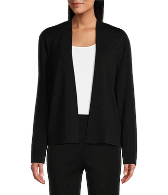 Ming Wang Soft Knit Open Front Long Sleeve Jacket