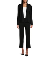 Ming Wang Soft Knit Open Front Long Sleeve Jacket