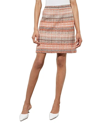 Ming Wang Tweed Mini Coordinating A-Line Skirt