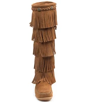 Minnetonka 5-Layer Fringe Suede Boots