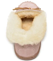 Minnetonka Alpine Suede Sheepskin Slippers