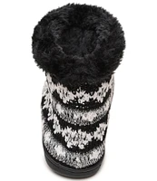 Minnetonka Betty Geometric Faux Fur Bootie Slippers