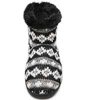 Minnetonka Betty Geometric Faux Fur Bootie Slippers