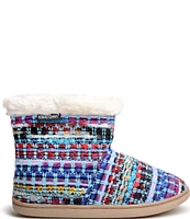 Minnetonka Betty Pile Lined Stripe Bootie Slippers