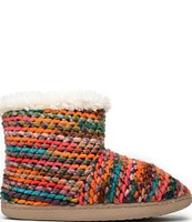 Minnetonka Betty Pile Lined Stripe Bootie Slippers