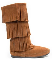 Minnetonka Women's Calf Hi 3-Layer Fringe Boots