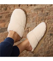 Minnetonka Cerise Faux Shearling Pile Lined Slippers