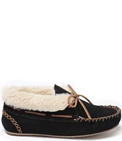 Minnetonka Chrissy Faux Shearling Suede Bootie Slippers