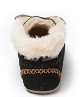 Minnetonka Chrissy Faux Shearling Suede Bootie Slippers