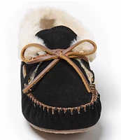 Minnetonka Chrissy Faux Shearling Suede Bootie Slippers