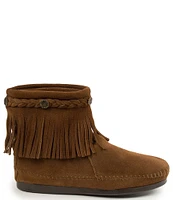 Minnetonka Concho Suede Fringe Boots