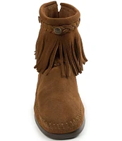 Minnetonka Concho Suede Fringe Boots