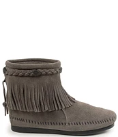 Minnetonka Concho Suede Fringe Boots