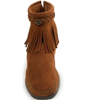 Minnetonka Concho Suede Fringe Boots