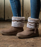 Minnetonka Everett Water Resistant Suede Faux Fur Cold Weather Booties