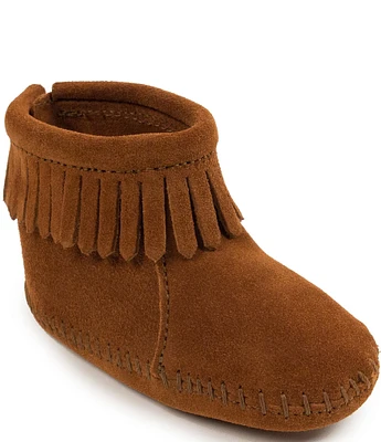 Minnetonka Kids' Back Flap Bootie Crib Shoes (Infant)